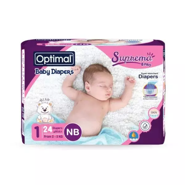 OPTIMAL BABY DIAPERS NEW BORN #1 2-5K *20