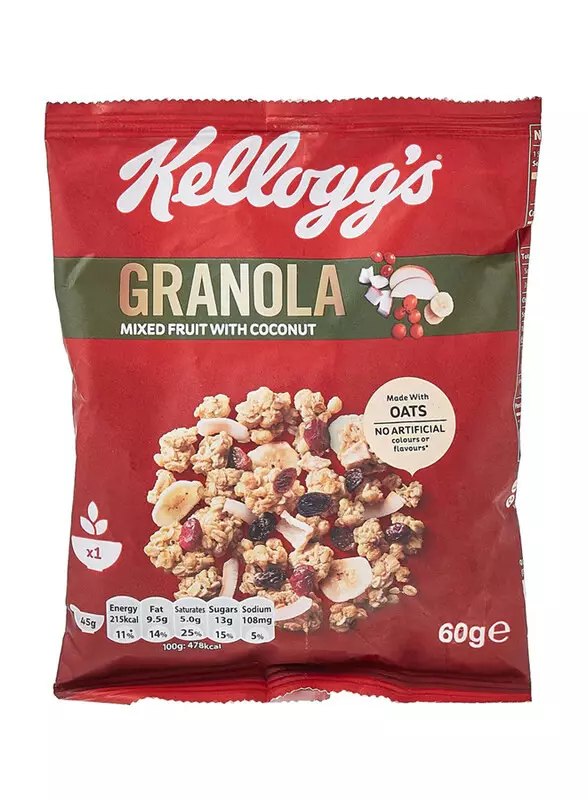 KELLOGGS GRANOLA MIXED FRUITS WITH COCONUT60G
